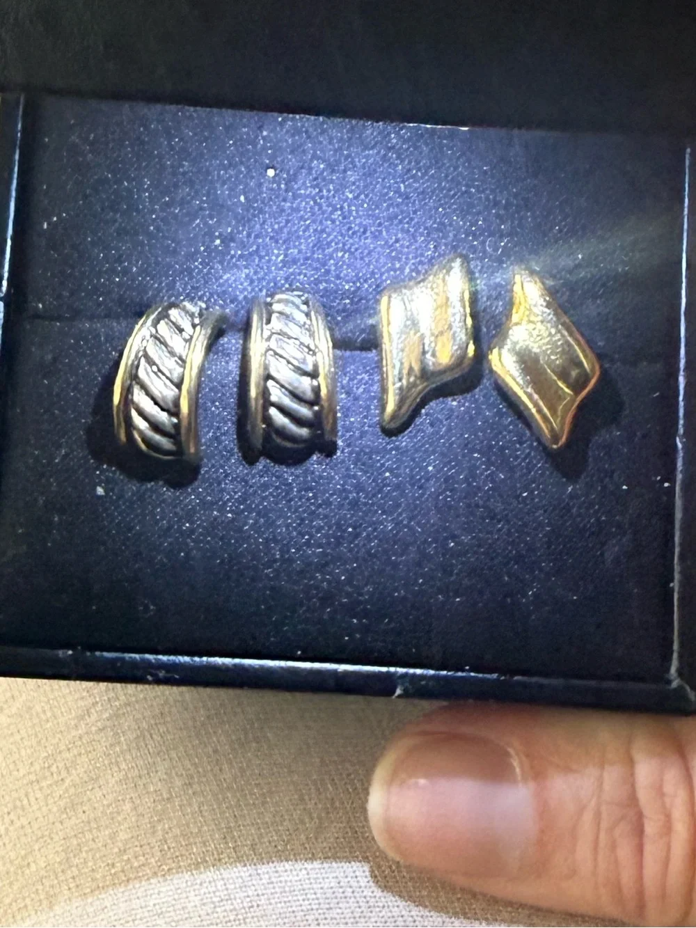 Gold Tone‎ Earrings- Classic and Textured Designs